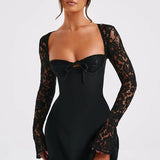 Isabella mini dress with lace details