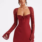 Isabella mini dress with lace details