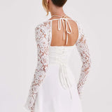 Isabella mini dress with lace details